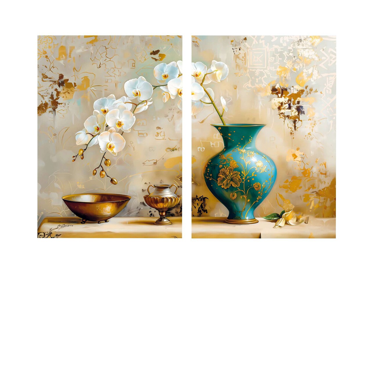 Set 2 tablouri decorative, DEV1, Lemn, Multicolor - view 2