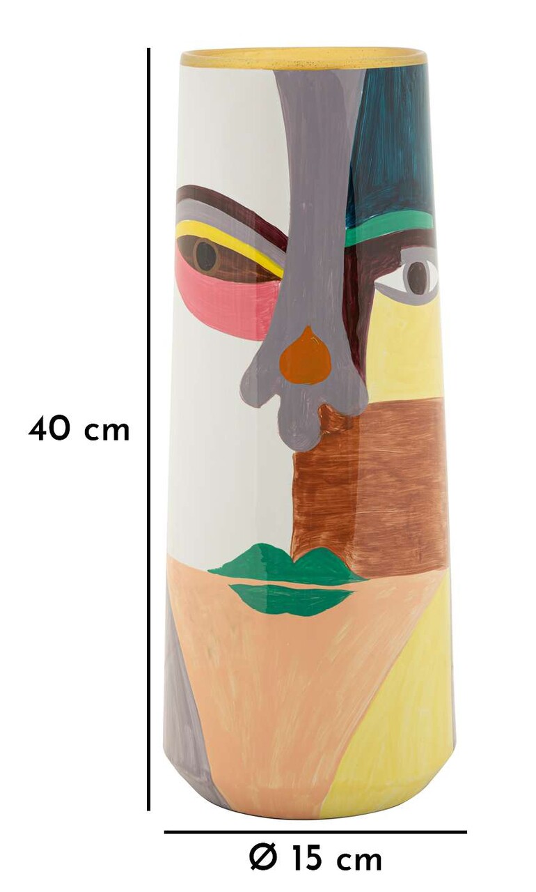 Vaza decorativa Piccassy High, Mauro Ferretti, 15x40 cm, ceramica, multicolor - 1 | YEO