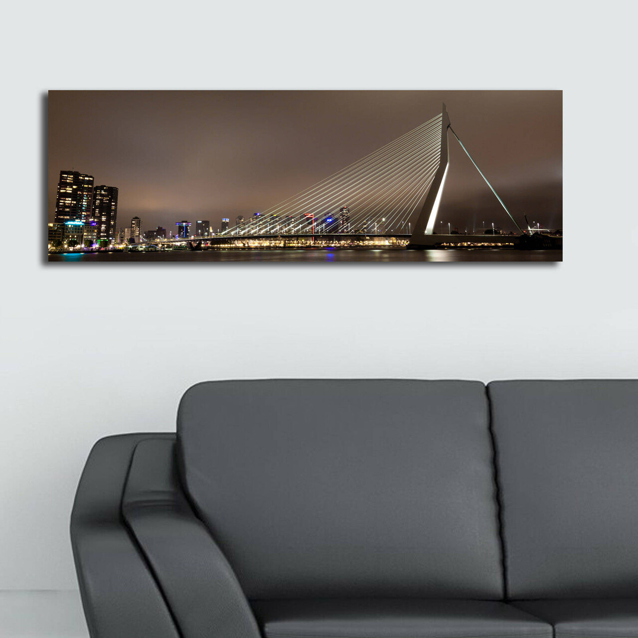 Tablou decorativ cu lumina LED, 3090DACT-33, 30 x 90 cm, Multicolor - view 2