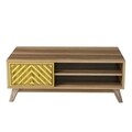 Masuta de cafea İnci Walnut, Hommy Craft, 105x60x38,2 cm, aluna<br />galben