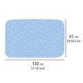 Patura pentru calcat Air Comfort, Wenko, 130x65 cm, bumbac, albastru/alb