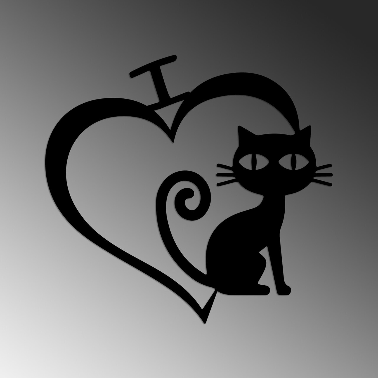 Decoratiune de perete, Cat 4, Dimensiune: 50 x 54 cm, Negru — imaginea 5