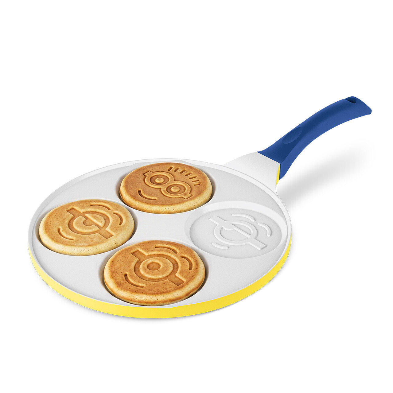 Tigaie pentru clatite, 4 forme Berlinger, Minions Collection, 26 cm, aluminiu turnat, galben/albastru - view 3