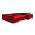 Coltar extensibil dreapta 6 locuri ELTAP, Th-04, Thiago, 342x208x88 cm, lemn/poliester, roz deschis/alb