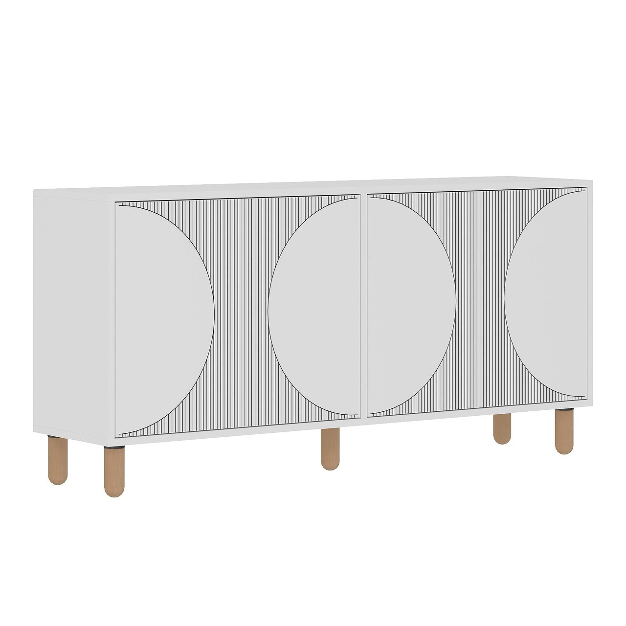Consola, Hanah Home, Arventa, 150x73x36 cm, PAL, Alb - view 5