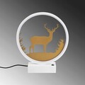 Lampa de masa, Shadow, 526SHD1145, Metal, Alb/Auriu