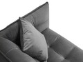 Canapea extensibila, Canna, Mazzini Sofas, 3 locuri, 225x100x85 cm, catifea, gri deschis