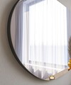 Oglinda decorativa, Siam, Vanomi, 52x89x2.2 cm, MDF , Negru