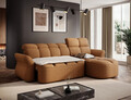 Coltar extensibil dreapta 3 locuri ELTAP, Beneth, 301x185x115 cm, lemn/poliester, mustar