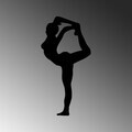 Decoratiune de perete, Yoga 18, 30 x 60 cm, Negru