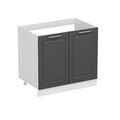 Dulap pentru bucatarie, Hanah Home, Minar, 80x87x58 cm, Alb / Antracit