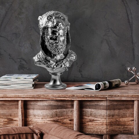 Decoratiune, Yak-040-B, Poliester, Argintiu