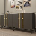 Consola, Olivia, Bahar KB150, 150x80x35 cm, PAL, Antracit