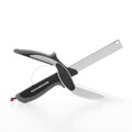 Cutit-foarfeca cu minitocator InnovaGood, 25 x 7.5 cm, inox/PVC