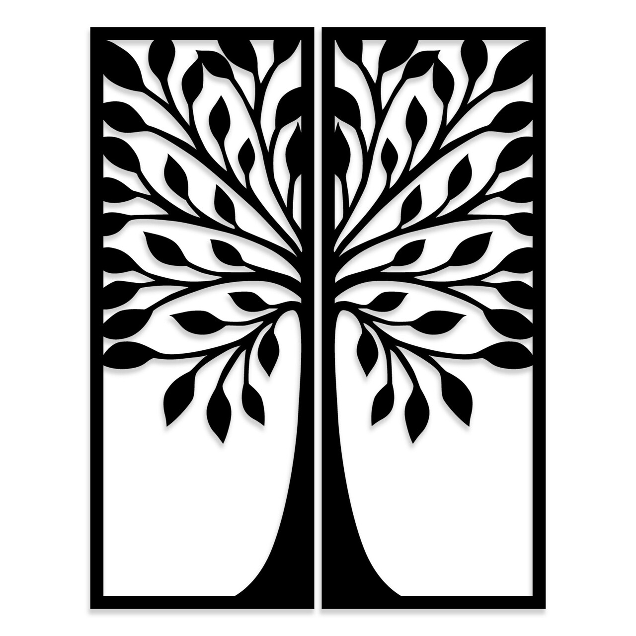 Decoratiune de perete, Ağaç 9, Lemn, Dimensiune: 51 x 65 cm, Negru - 1 | YEO