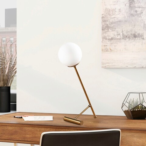 Lampa de masa, Tatum, 584TTM1714, Metal, Vintage / Alb