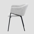 Scaun Prazer, Homla, 60.5x55x78 cm, metal/catifea din poliester, gri