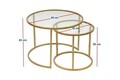 Masuta de cafea, Caliente, Belarus 60, Auriu / Transparent