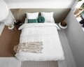 Lenjerie de pat pentru o persoana, Melia White, Royal Textile, 2 piese, bumbac satinat, alb