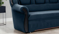 Coltar extensibil dreapta 3 locuri ELTAP, L-079, Lord, 243x180x112 cm, lemn/poliester, albastru inchis/negru