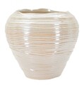 Vaza decorativa Perly Round, Mauro Ferretti, 27x24 cm, ceramica, perla