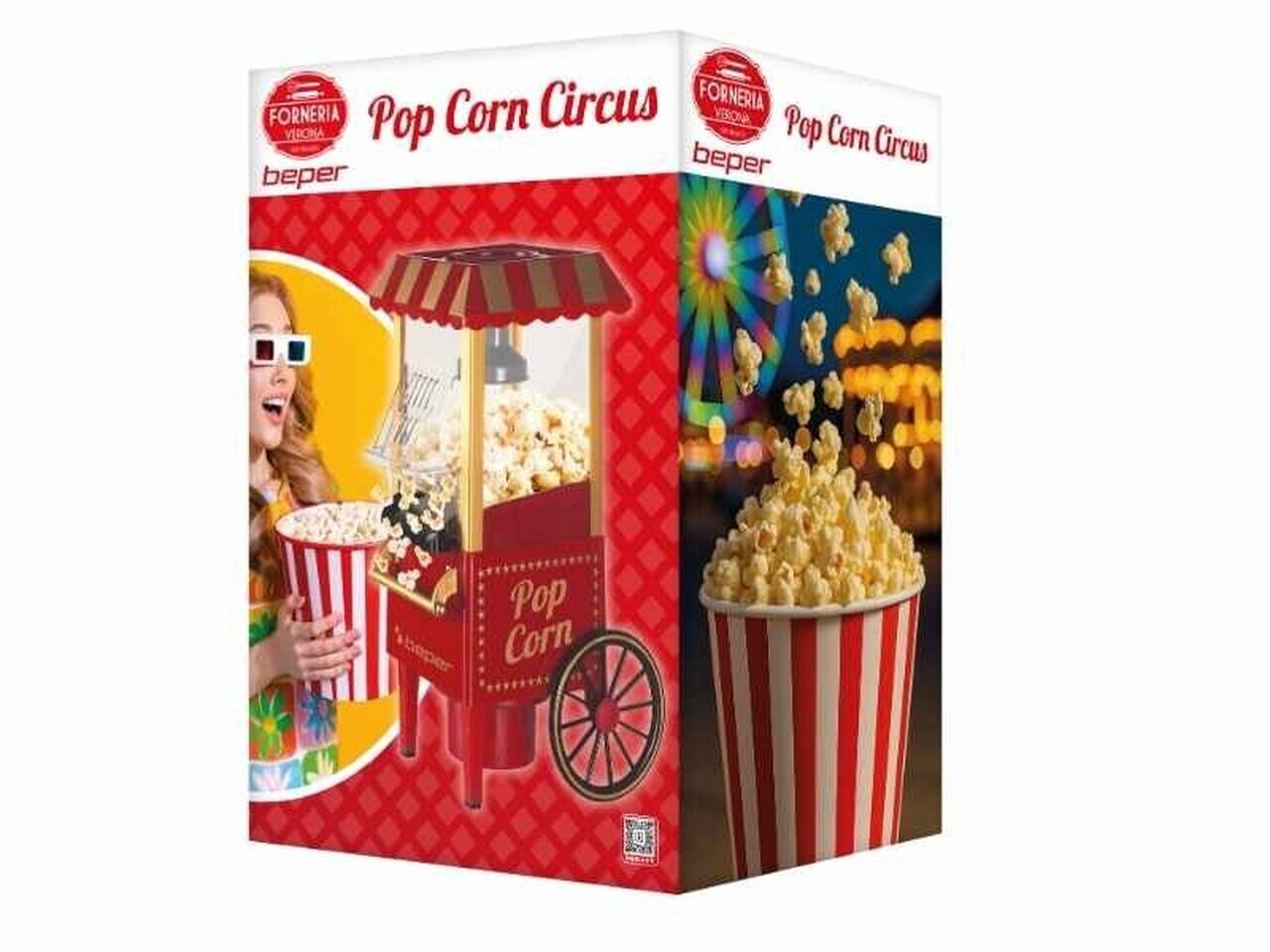 Aparat pentru popcorn BT.651Y, Beper, 1200 W, retro anii 50 - view 9