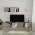 Comoda TV cu raft, Decortie, Spark, pal melaminat, mocha