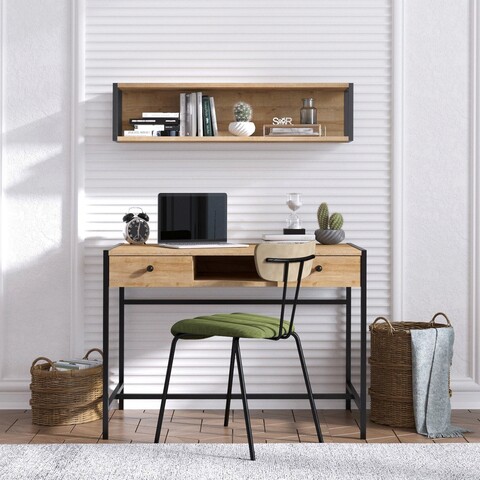 Birou, Elegance, Pena, Stejar / Negru Elegance