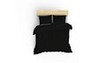 Lenjerie de pat dubla Super King (FR), 3 piese, Elegant - Black, Cotton Box, Bumbac Satinat