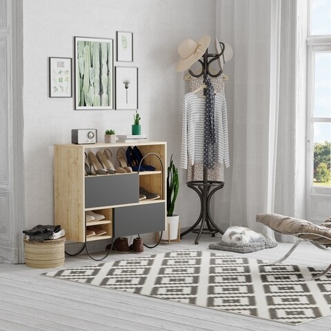 Dulap pentru haine Stil 221, Vella, 90x52x192 cm, multicolor mezoni.ro