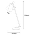 Lampa de masa, Alby, 527ABY2202, Metal, Alb