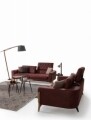 Canapea extensibila Kenzo, Heinner, 3 locuri, stofa, rosu