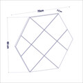 Oglinda decorativa, Siam, Assa, 70x60x2.2 cm, MDF , Alb