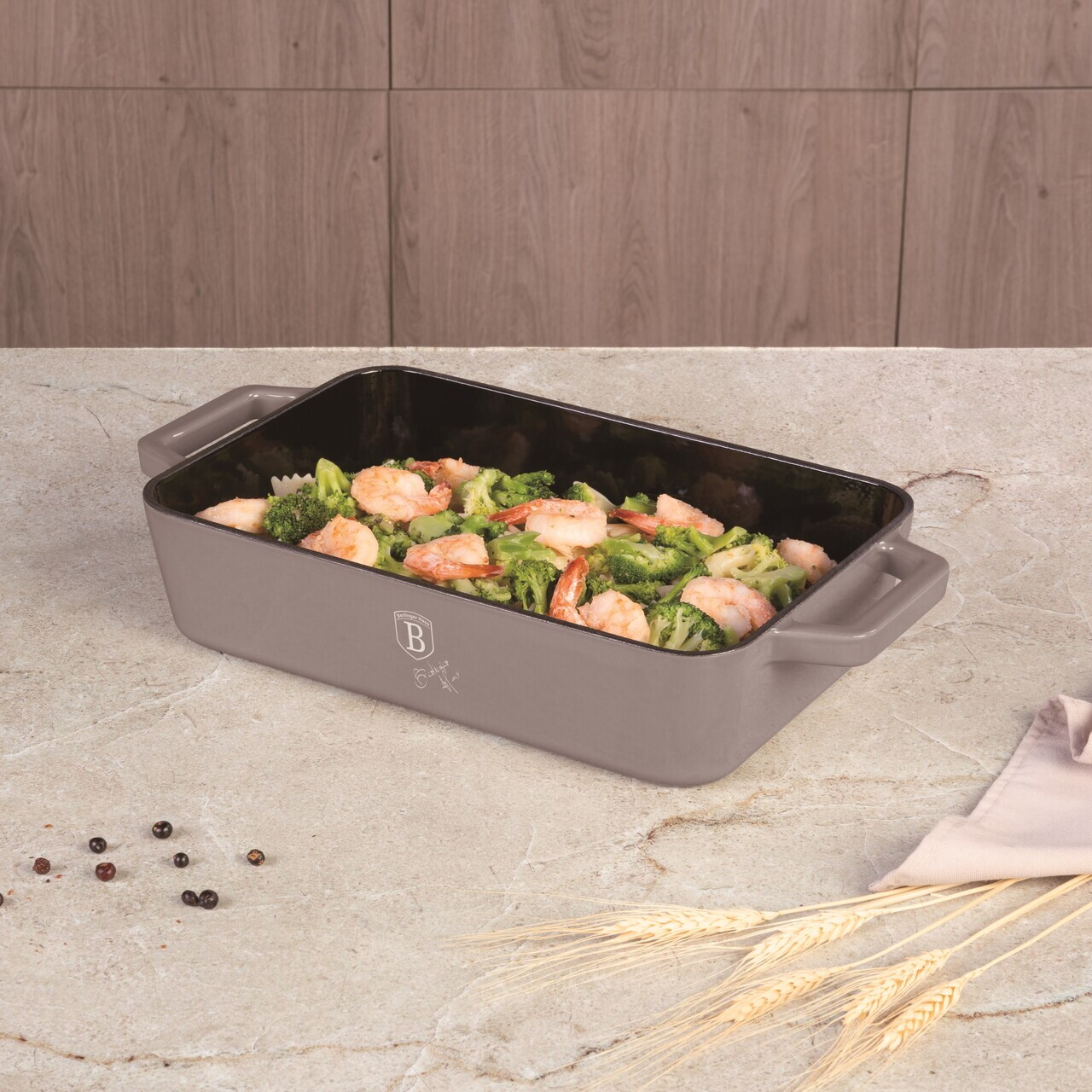 Tava de copt Berlinger Haus, Taupe, 30x20 cm, 3 L, fonta, taupe - view 3