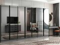Dulap pentru haine, Hanah Home, Nisa, 315x210x52 cm, Antracit