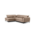 Coltar extensibil stanga 4 locuri ELTAP, LT-20NU, Noble, 255x201x100 cm, lemn/poliester, maro deschis