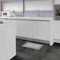 Covoras de baie absorbant Thrymat, InnovaGoods, 40x60 cm, piele ecologica nappa/burete, antiderapant. gri