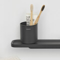 Suport periute si pasta de dinti, Brabantia, MindSet Infinite Grey, 8.1x8.1x9.4 cm, otel, gri