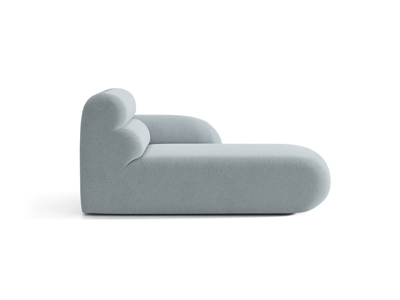 Sezlong living dreapta, Neo, Micadoni Home, 110x165x83 cm, tesatura Boucle, albastru deschis — imaginea 3