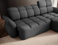 Coltar extensibil dreapta 3 locuri ELTAP, Beneth, 301x185x115 cm, lemn/poliester, gri inchis