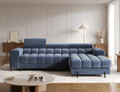 Coltar extensibil dreapta 3 locuri ELTAP, RT-40AU, Felro, 285x181x93 cm, lemn/poliester, albastru