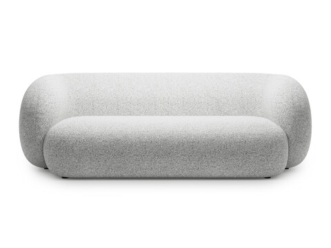 Canapea modulara 3 locuri, Kate, Micadoni, 213x99x76 cm, tesatura structurata, gri deschis melanj