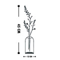 Decoratiune, Flowerpot, 12x45 cm, Metal, Negru