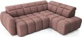 Coltar extensibil dreapta 4 locuri ELTAP, RT-24PAO, Falconn, 258x208x107 cm, lemn/poliester, roz inchis
