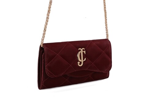 Geanta Juicy Couture 153, 23x5x12 cm, piele ecologica, rosu claret