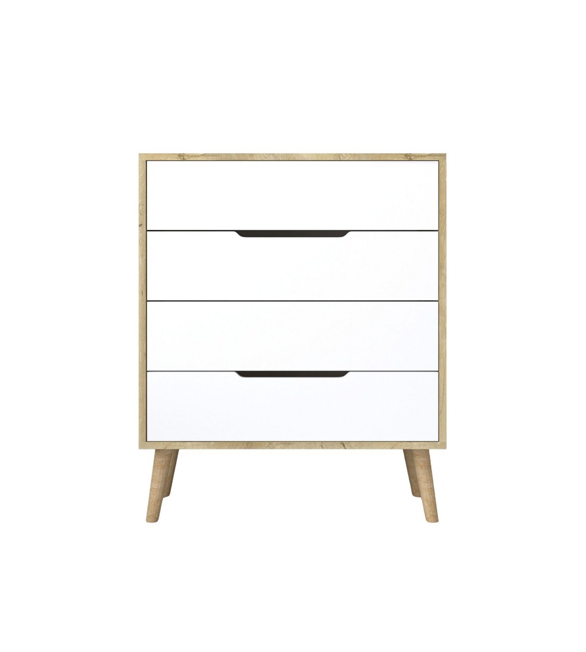 Dulap, Hanah Home, Flora, 78x95x45 cm, PAL, Stejar Safir / Alb - view 4