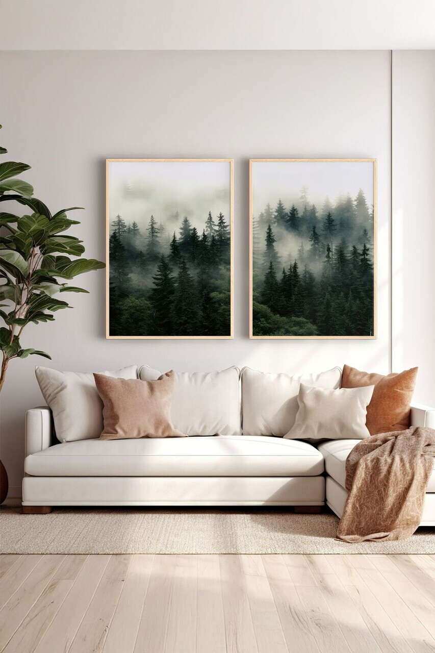 Tablou decorativ, Ersy2Lımodel19-Ahsap, Lemn masiv, MDF, Multicolor