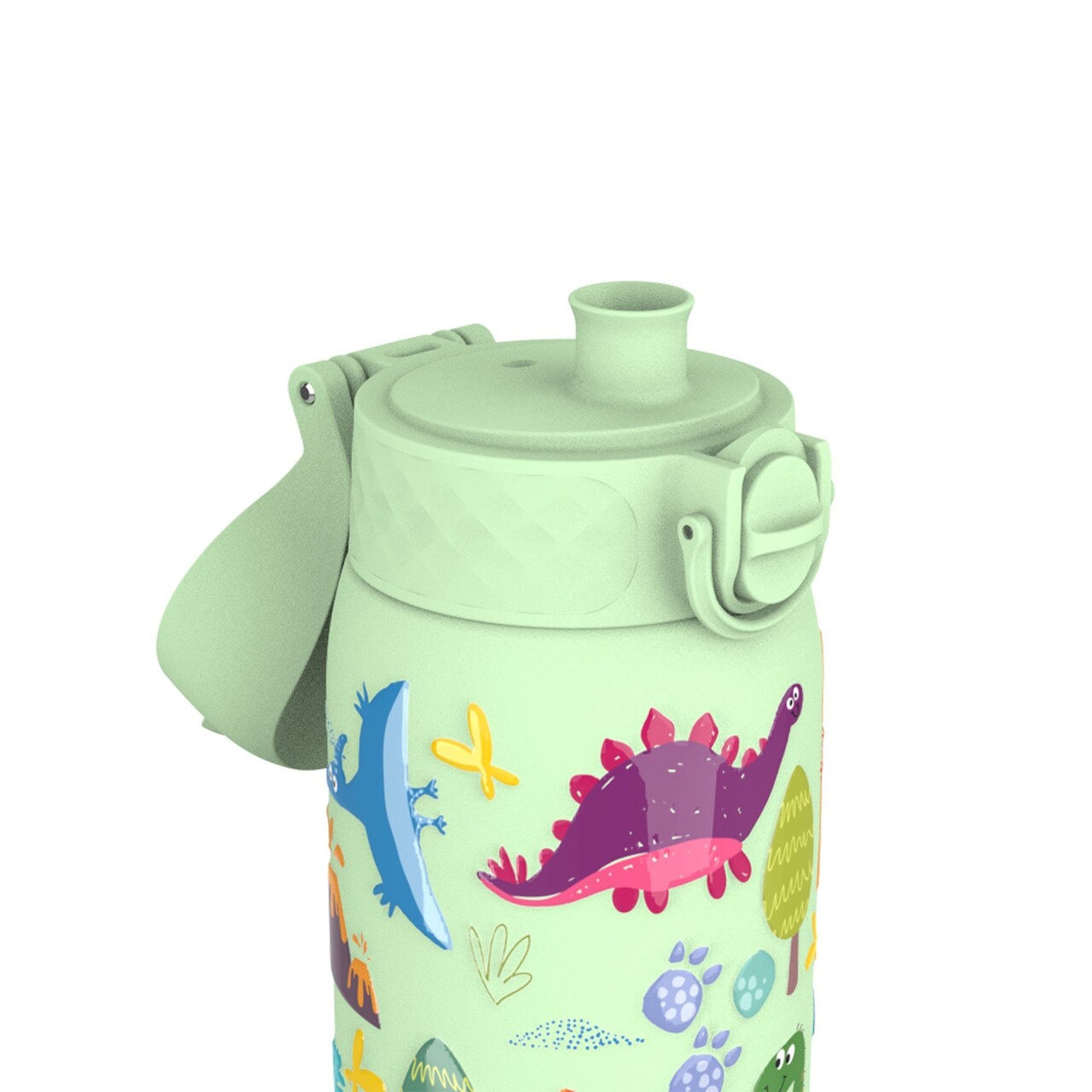 Sticla apa pentru copii, inox, 320ml, Surf Green, Dinosaurs - Ion8 - imagine 2