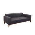 Canapea extensibila cu 3 locuri, Unique Design, 867UNQ1364, Lemn de carpen, Antracit