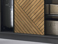 Dulap pentru haine cu oglinda ELTAP, Marrphy III, 180x60x220 cm, MDF/ABS, negru/maro